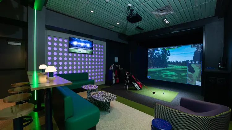 A 2 story sports simulator at the Stadium Club at Caribe Royal Orlando, WorldHotels Elite