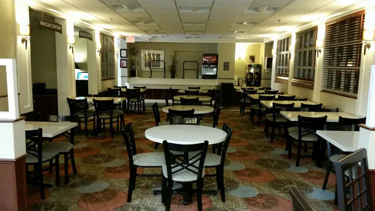 Dig into delectable dishes served in the breakfast area.